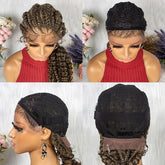 Ombre Brown Front Lace Cornrow Braided Wig with Baby Hair